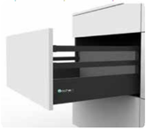 Trueliving TANDEM SLIDE GREY WITH DOUBLE SQUARE GALLERY (8")