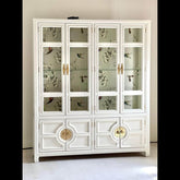 Trueliving White Luxury Crockery Cabinet 43.2D x 202W x 172.7H Centimeters
