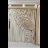 Trueliving White Feel Designer Curtain for Living Room, Window/Door/Long Door (Pack of 2) (Bird, 4X5 Feet (Size 48X60 Inch) Window)