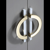 Trueliving S-Golden Door Handle for Main Door/Door & Home Decor Pull Push Handle_12-inches