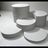 Trueliving Round Cream Cosmetic display Stand L30*W30*H90 CM