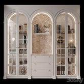 Trueliving Pink Crockery Cabinet 43.2D x 101.6W x 172.7H Centimeters