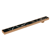 Trueliving Home Brown Marble Insert Shower Drain Channel (40 x 3 Inches) ROSE GOLD PVD Coated