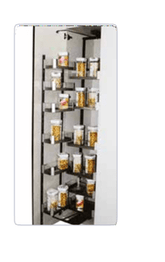 Trueliving_GLASS MATTEE CHAMPAGNE PANTRY (SOFT CLOSE FRAME) 6 Ft 3 Inch to 7 Ft Black