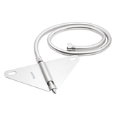 Truliving_Jet Spray 304-Grade Triangle Nozzle with 1 Meter Tube Metal Silver