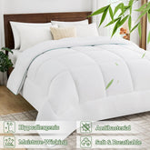 LINENOVA Bamboo Quilt Queen Size - 800GSM Extra Warm Winter Doona with Plush Filling, Hypoallergenic and Anti-Bacterial Duvet for Cold Nights, Machine Washable (210x210cm)