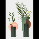 Trueliving Green Wood Flower Vase 41L x 24W x 10H Centimeters