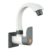 Truliving_Silver Curve Sink Tap with Swivel Spout PTMT Faucet