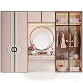 Trueliving 5 Door Sliding Kids Brown wardrobes Laminated Finish & PU Finish with Drawers 8Ft *2Ft *9Ft -2438.4MM X 609MM X 2743.2MM)