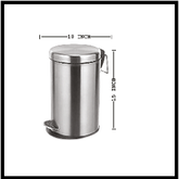 Trueliving_DUSTBIN PEDAL PLAIN (8x12)_Silver_Steel