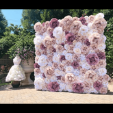 TrueLiving 20x20inch Flower Wall Faux Topiary Hedge Flower Mats for Garden Outdoor Indoor Backdrop Decoration 20" x 20"