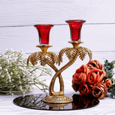 Trueliving Golden Metal Modern Feel Candle Holder 20 CM