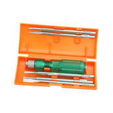 Truliving_Hand Tools & Hardware-Screwdriver & Screwdriver Set-Tools & Hardware-TAPARIA 831 Screw Driver Set with Neon Bulb (Silver)| Alloy Steel