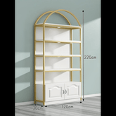 Trueliving White Cosmetic shelves retail store cosmetic display rack with cabinet L120*W30*H220M