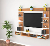 Trueliving Wall-Mounted Classy Tv Unit with Shelf & Drawers 137.2 L x 33 W x 109.2 H