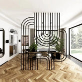 Trueliving Black Modern Pipe Partition of Room 80" Width: Height: 72"