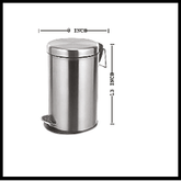 Trueliving_DUSTBIN PEDAL PLAIN (10x14)_Silver_Steel