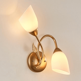 Trueliving Metal Wall Lamp Light Gold 17 x 16 x 9 Inches