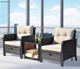 Stylish Dark Brown Color Seating Outdoor Patio Set