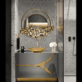 Trueliving Multicolor Vanity Luxury Wash Basin with Cabinet for Bathroom (Standard (Between 20-40 In Width, 30-40 In Height)