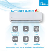 Buy Midea 2 Ton 3 Star Inverter Split AC – SANTIS PRO-X DLX