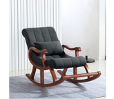 Starlette Honey Finish Handmade Wooden Rocking Chair (Charcoal)