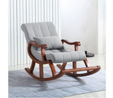 Starlette Honey Finish Handmade Wooden Rocking Chair (Grey)