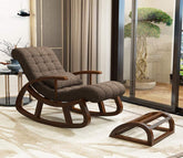 Diego Walnut Finish Handmade Wooden Rocking Chair (Brown)