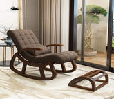Dylan Walnut Finish Handmade Wooden Rocking Chair (Brown)