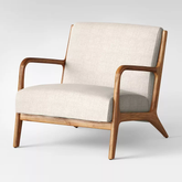 Trueliving_Esters Wood Armchair_Beige_H 29.75 X L 26 X D 32.25