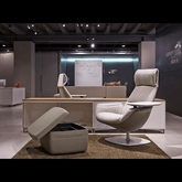 Trueliving Rest Grey Office Chair Executive H 41 x W 19 x D 20