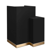 Trueliving Black+Golden Reception Table 30D x 100W x 155H Centimeters