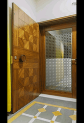 Trueliving Classy Look Wooden-Single Safety Main Door I Single Door (8 ft in height and 7 ft in width) (Thickness 1.5 Inch)