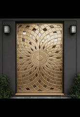 Trueliving Golden Wooden-Double-Main Door I Double Door-(7 ft in height and 4 ft in width)
