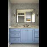 Trueliving Royal Blue Modern Vanity Wash Basin with Cabinet for Bathroom (Standard (Between 20-40 In Width, 30-40 In Height)