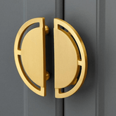 Trueliving Golden Round Door Handle for Main Door/Door & Home Decor Pull Push Handle_/18-inches
