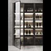 Trueliving Metal Frame Black Modern Bar Cabinet(Standard (Between 20-40 In Width, 30-40 In Height)