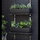 Trueliving Big Black Polymer Floor Plant Pot width:36.5'' Height:7.9"