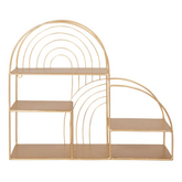 Trueliving Modern Golden Cosmetic shelves retail store cosmetic display rack L60*W30*H182 CM