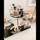 Trueliving Golden Black Unique Retail Store Perfume display Unit L30*W30*H90 CM