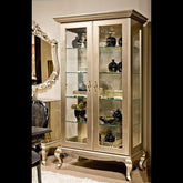 Trueliving Royal Golden Luxury Crockery Cabinet 43.2D x 101.6W x 172.7H Centimeters