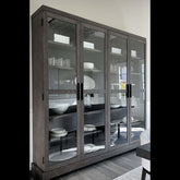 Trueliving Rosy Black Crockery Cabinet 43.2D x 101.6W x 172.7H Centimeters