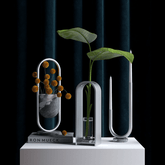 Trueliving Grey Modern Classy Flower Vase 41L x 24W x 10H Centimeters