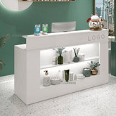 Trueliving White Display Reception Table 30D x 100W x 155H Centimeters
