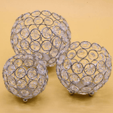 Trueliving Golden Metal Bowl Candle Holder 18 CM H To 41 CM H