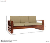 Winster 3 Seater Wooden Sofa (Honey Irish Cream)