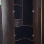 Trueliving 3 Door Corner Brown wardrobe  in Laminates Finish (1524MM X 609MM X 2438.4MM)