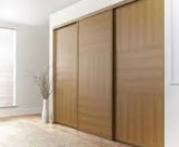 Trueliving 3 Door Sliding Brown wardrobe in Laminates Finish (1524MM X 609MM X 2438.4MM)