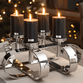 Trueliving Silver Metal Royal Feel Candle Holder 41 CM