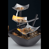 Trueliving Black Rose LED Water Fountain Table Top 13L x 13W x 21H Centimeters